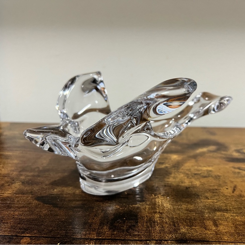 Vintage Princess House Lead Crystal Flying Bird - Candy Dish